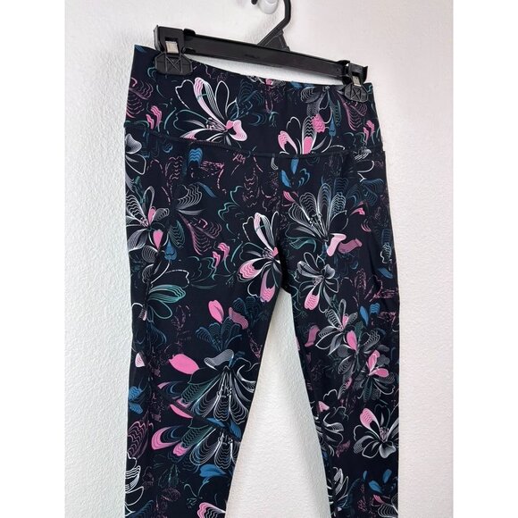 Sweaty Betty women's 8 black patterned power 7/8 length athletic leggings - Picture 3 of 7